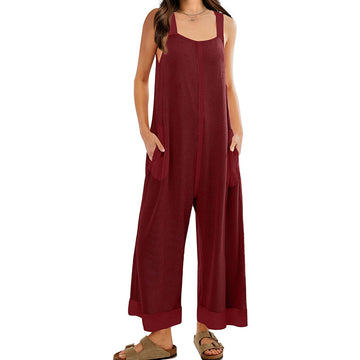 Women Waffle Knit Cute Romper
