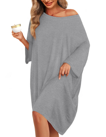 T-shirt Dress with Pocket – Comfortable Nightgown for Women