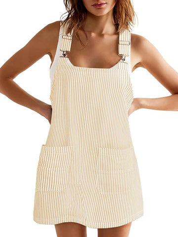 Womens Adjustable Straps Casual Denim Dress