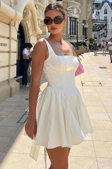 Summer Break Days Tie-Back Mini Dress