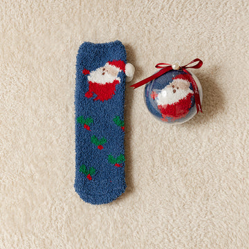 Creative Round Balls Gift Box With Christmas Socks