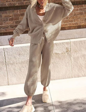 ✨Hot Sale-Casual Knitted Cardigan Set(Buy 2 Free Shipping)