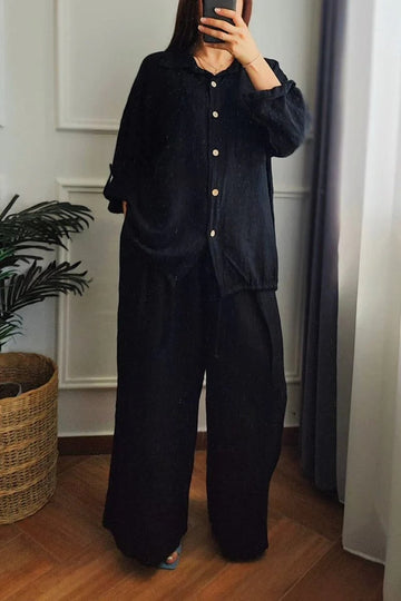 Large-Sized Cotton And Linen Solid-Color Set