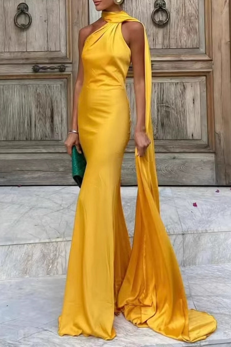 Sexy Irregular Halter Evening Dresses