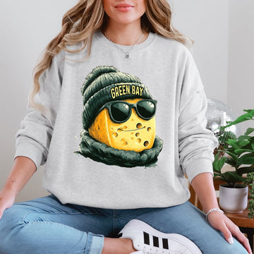 Vintage Crewneck Green Bay Football Fan Mascot Sweatshirt