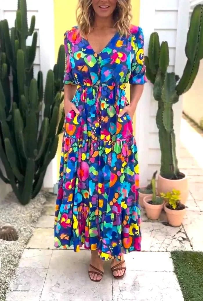 Floral Print Midi Dress