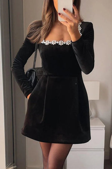Velour And Diamonds Dress