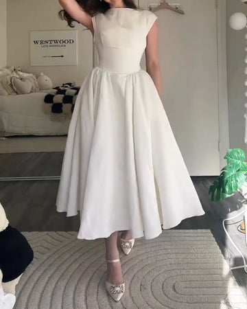 Fashion Elegant Solid Color Dress