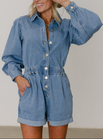 The Ramona Denim Romper