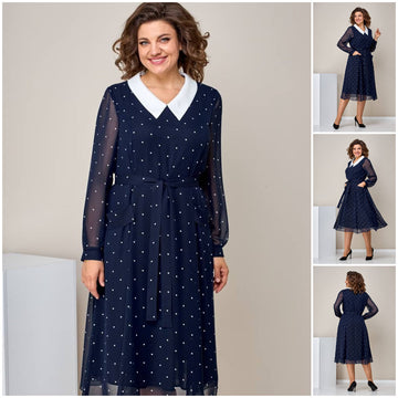 Polka Dot Tie Waist Dress