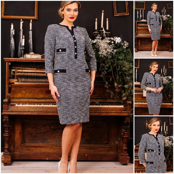 Upscale Women's Slim Button Dress
