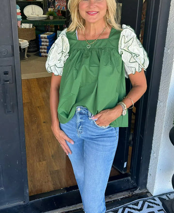Women's Ruffle Sleeve Top