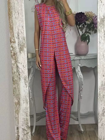 Abstract Printed Comfy Suit For Women