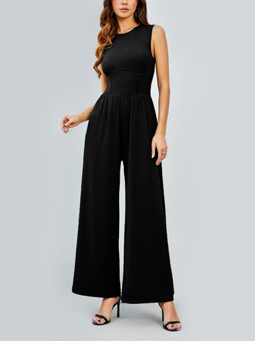 Women's Sleeveless Tank Top Casual Jumpsuit