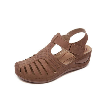 Women Comfy Hook Loop Wedges Walking Sandal Shoes