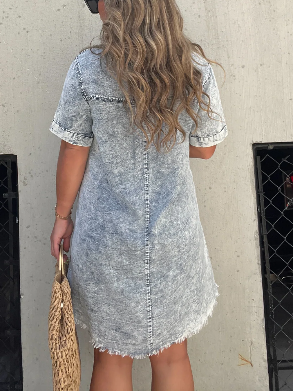2025 Women's Washed Shirt Dress