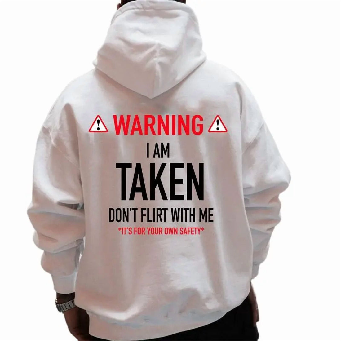 "I'm Taken" Hoodie – Funny "Don't Flirt With Me" Unisex Pullover Sweatshirt