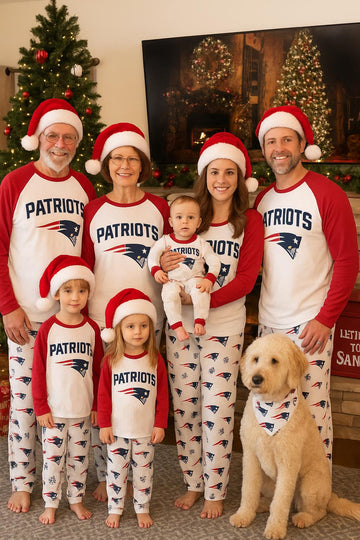 England Patriots Family Holiday Pajamas Set