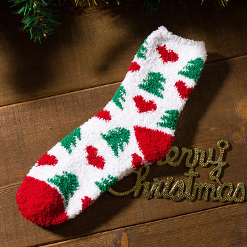 Christmas Warm Fuzzy Cartoon Socks