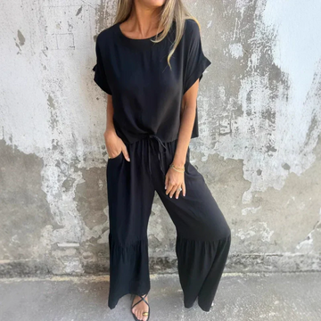 Women's Linen-Cotton Relaxed Two-Piece Set