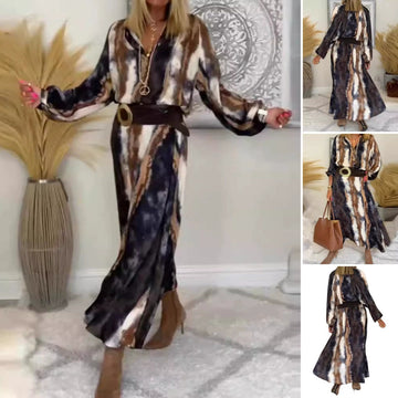 Tie-Dye Elegance Maxi Dress