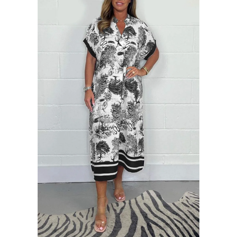 Women's Printed Loose Maxi Dress