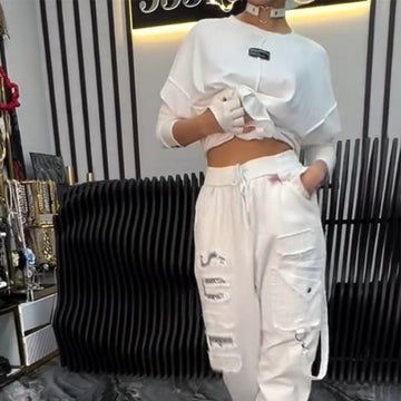 Women's Casual Letter Print Top & Pants (2-Piece Set)