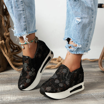 Women's Casual Mesh Breathable Thick Sole Shoes