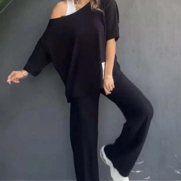 Women's Casual Top, Tank Top & Pants Three-Piece Set