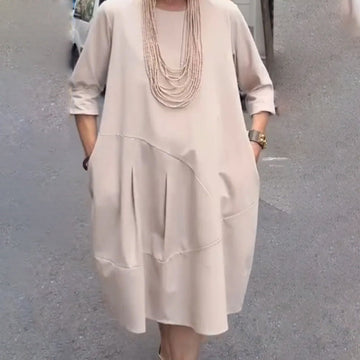 Women's Casual Loose Round Neck Dress