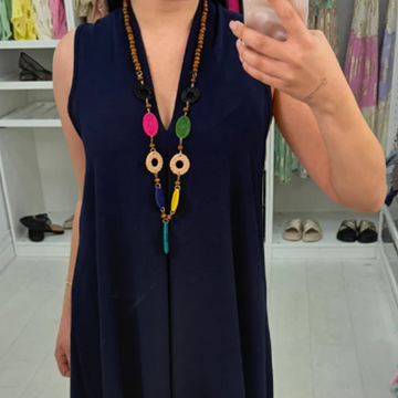V-Neck Sleeveless Dress