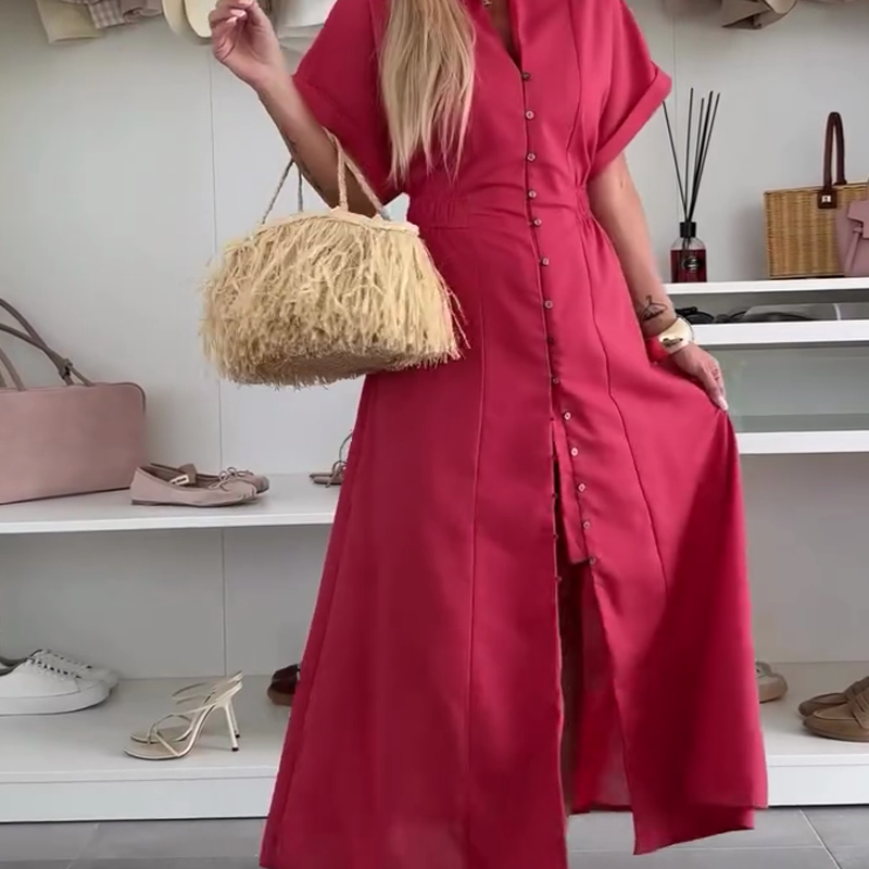 Women's Solid Color Casual Maxi Dress