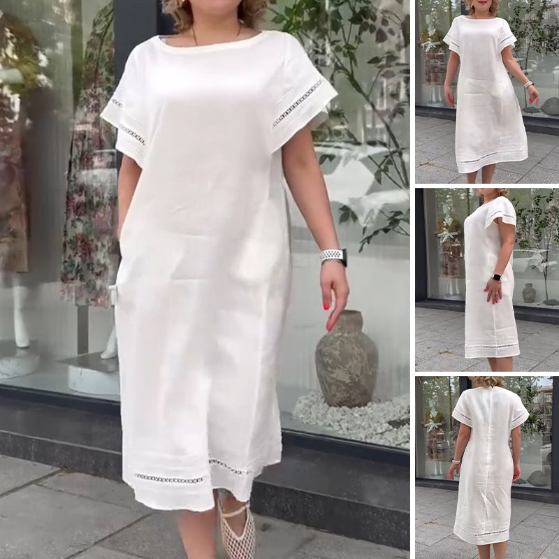 Loose Fit White Maxi Dress