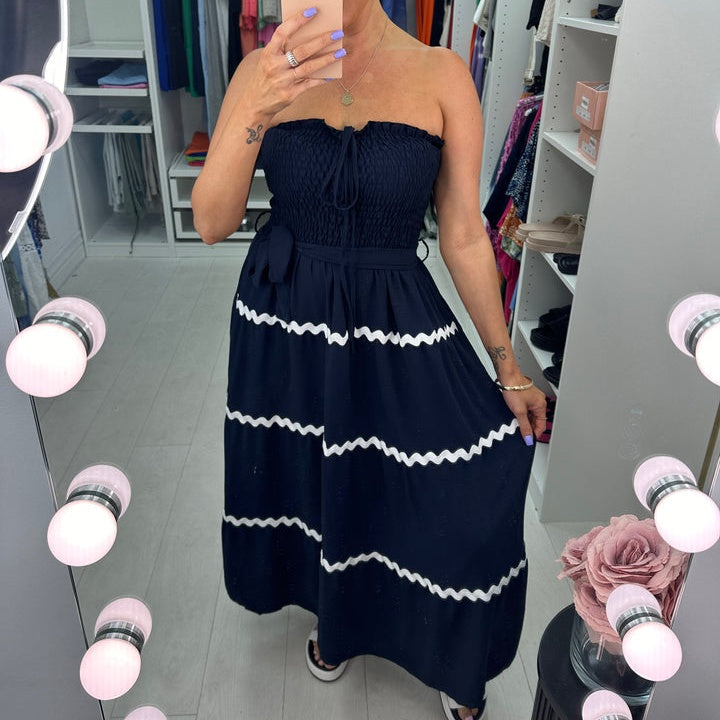 Women's Sexy Off-The-Shoulder Tie-Waist Dress