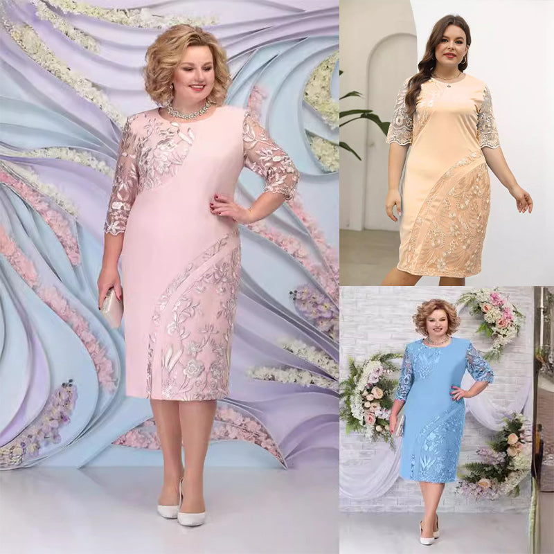 Elegant Floral Lace Dress