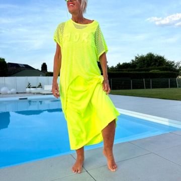 Hollow Out Blouse & Sleeveless Dress 2-Piece Set