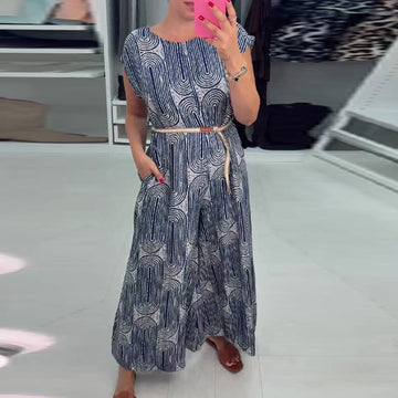 Women's Fashionable Casual Printed Jumpsuit