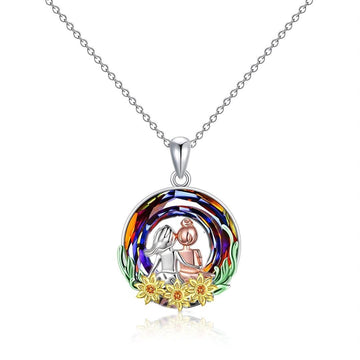 A Sister Is GOD's Way Of Making Sure We Never Walk Alone Crystal Necklace