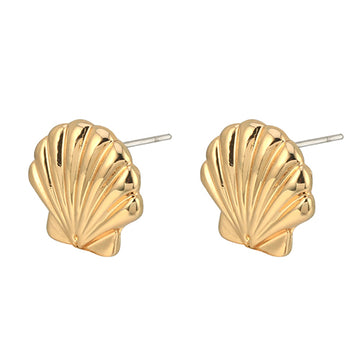 Stainless Steel Shell Small Stud Earrings