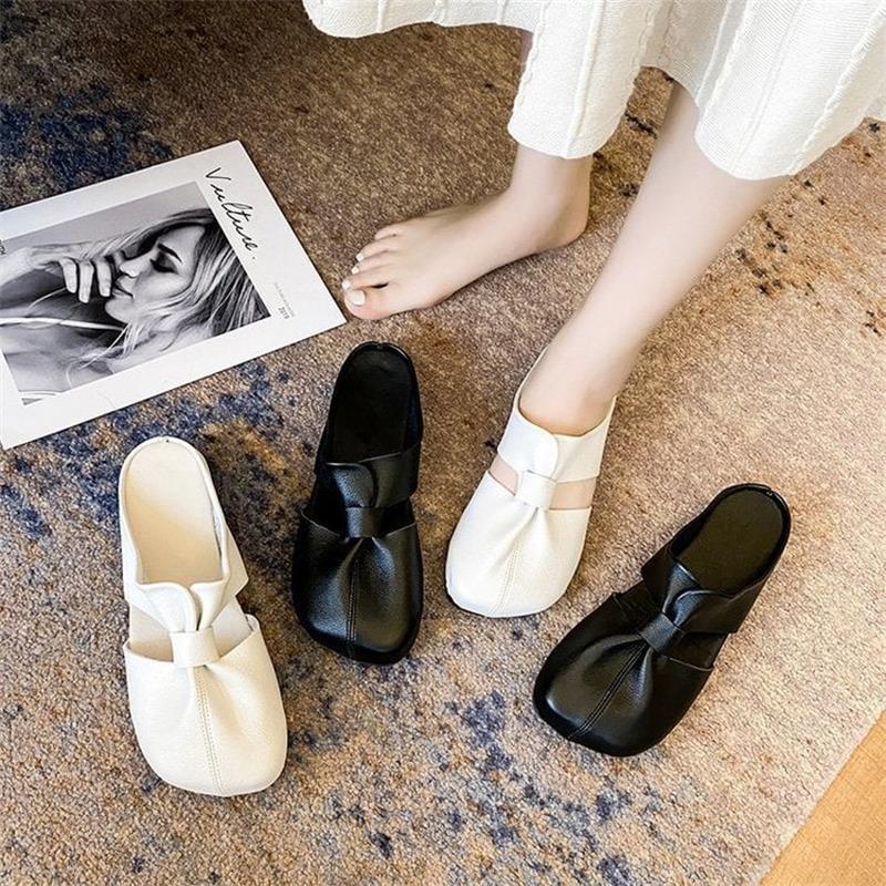 Plus-size Cut-Out Design Flat Mules Slipper