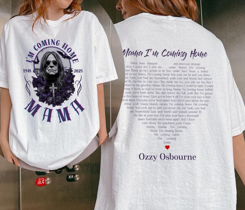 Mama, I'm Coming Home Ozzy Osbourne T-Shirt – Vintage Black Sabbath Casual Streetwear for Rock Fans