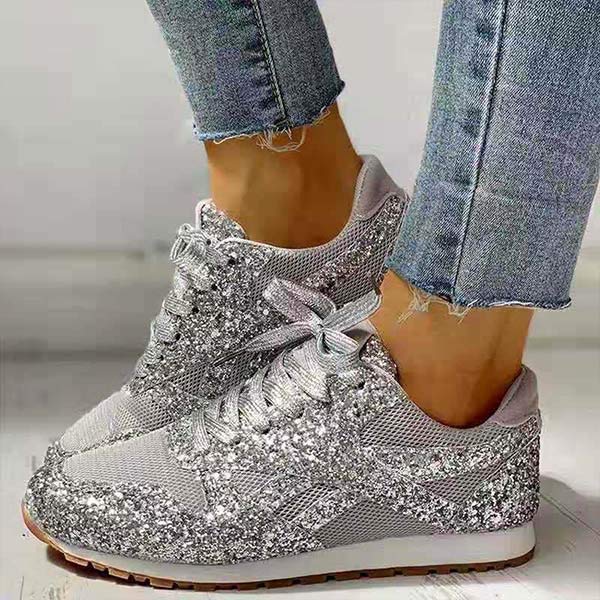 Women'S Sequin Platform Sneakers