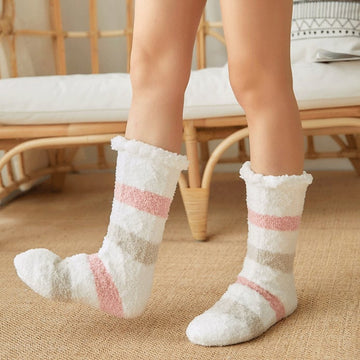 Stripes Ultra-thick Slipper Home Socks
