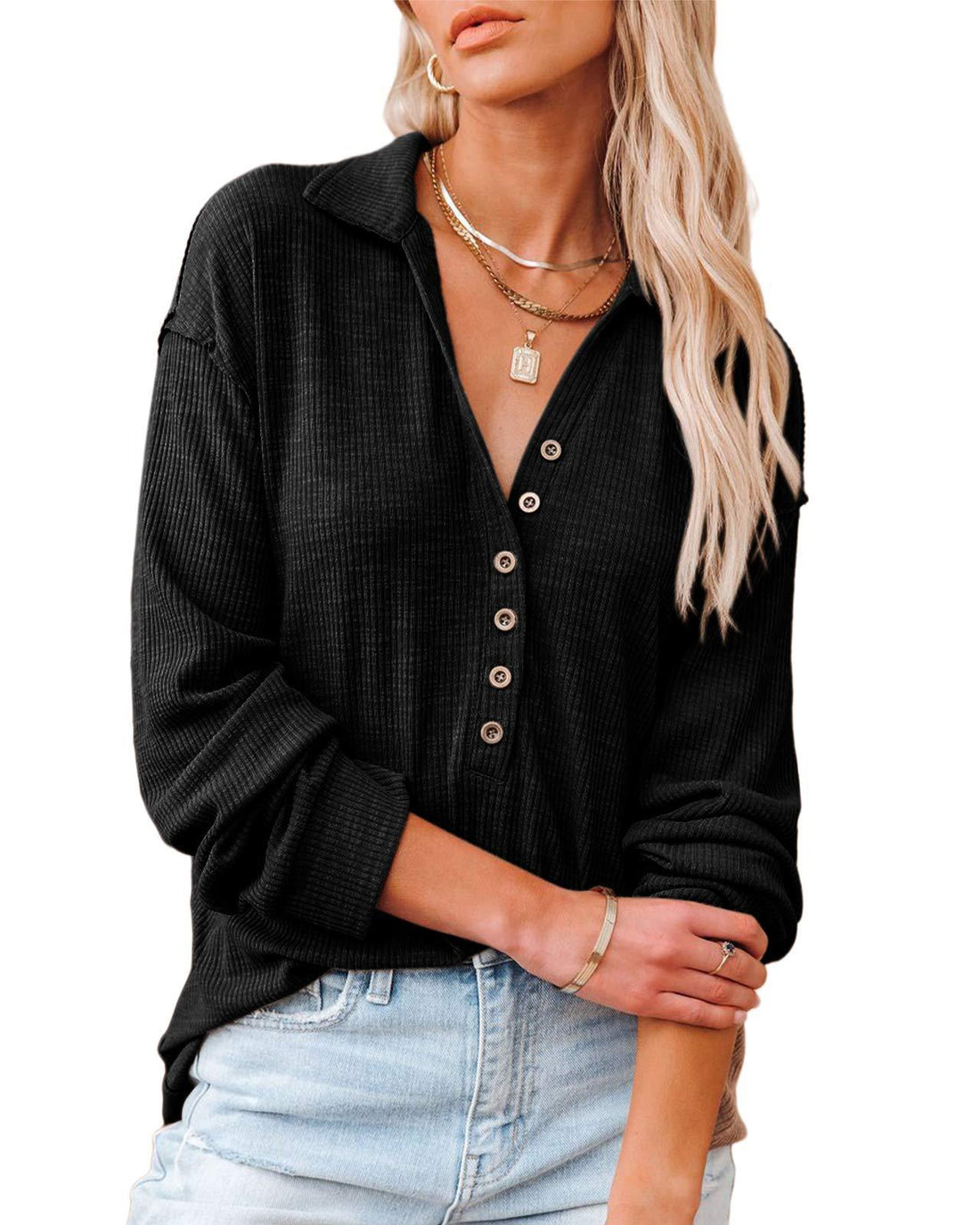 Women's Casual Button Down Relaxed Fit Shirts