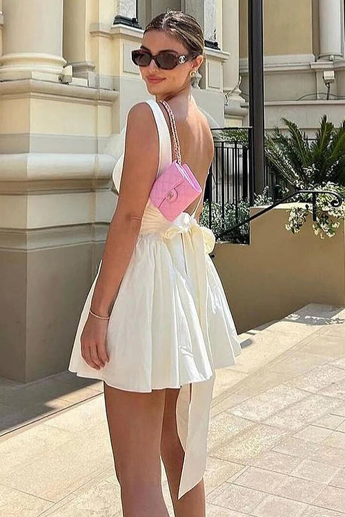 Summer Break Days Tie-Back Mini Dress