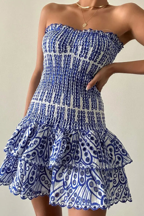 Bohemian Pleated Mini Dress