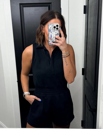 KNIT Polo Romper