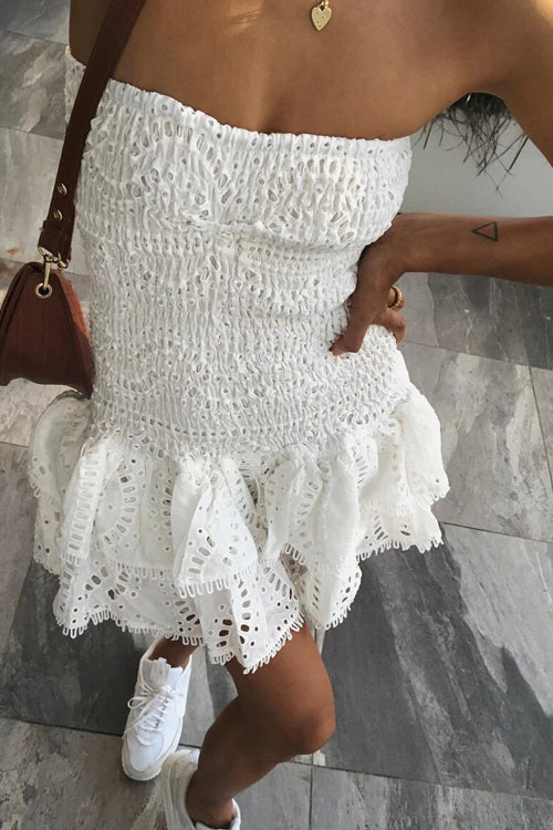 Bohemian Pleated Mini Dress