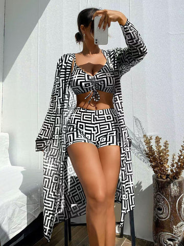 3-piece Women’s Swimsuit Cover-up