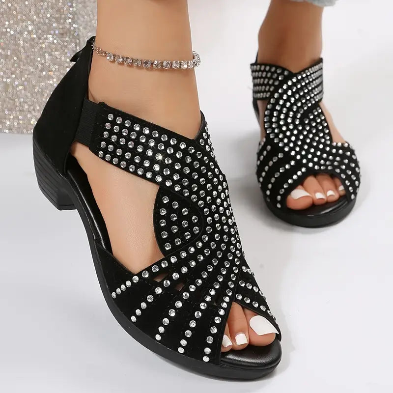 Women's Orthopedic Low Heel Cut-Out Sandals